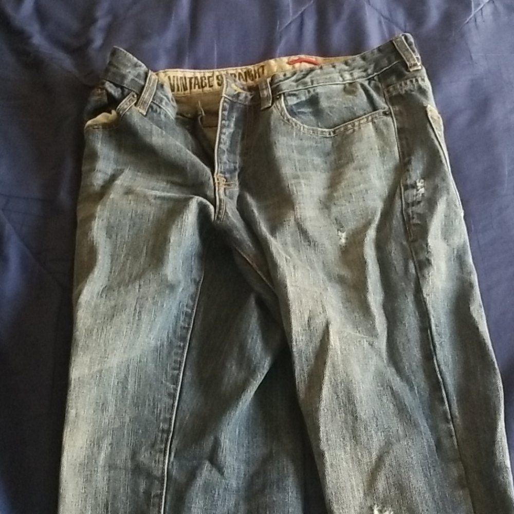 Vintage straight blue jeans